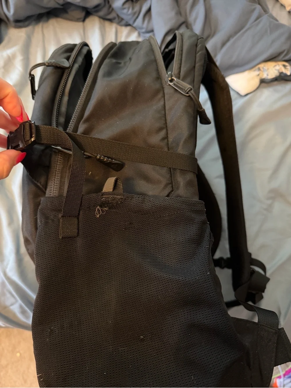 The North Face Borealis Laptop Backpack Black w/ Mint Green Bungee
